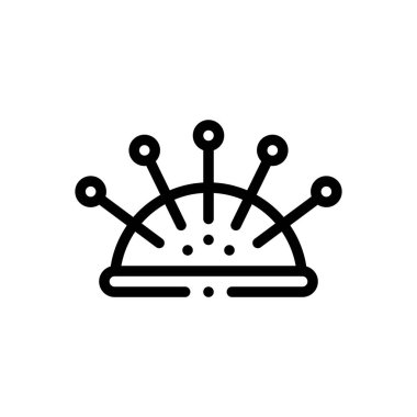 akupunktur ikonu. Beyaz Arkaplanda İnce Doğrusal Tasarım