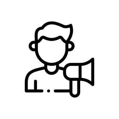 Eylem simgesi. Beyaz Arkaplanda İnce Doğrusal Tasarım