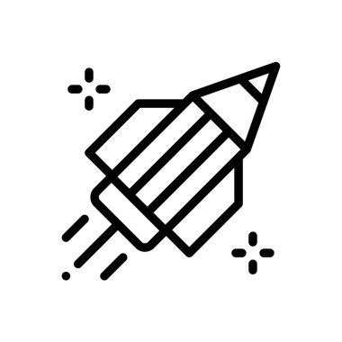 Başarı simgesi. Beyaz Arkaplanda İnce Doğrusal Tasarım