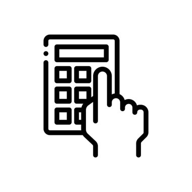 Erişim simgesi. Beyaz Arkaplanda İnce Doğrusal Tasarım