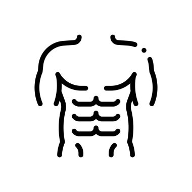 abdominoplasty ikonu. Beyaz Arkaplanda İnce Doğrusal Tasarım