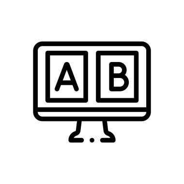 Kas testi ikonu. Beyaz Arkaplanda İnce Doğrusal Tasarım