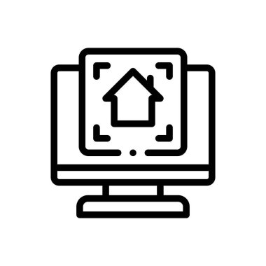 3 boyutlu tasarım simgesi. Beyaz Arkaplanda İnce Doğrusal Tasarım