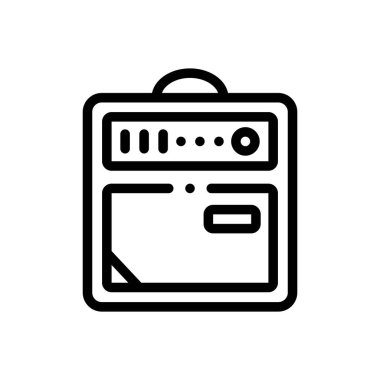 Yükseltici simgesi. Beyaz Arkaplanda İnce Doğrusal Tasarım