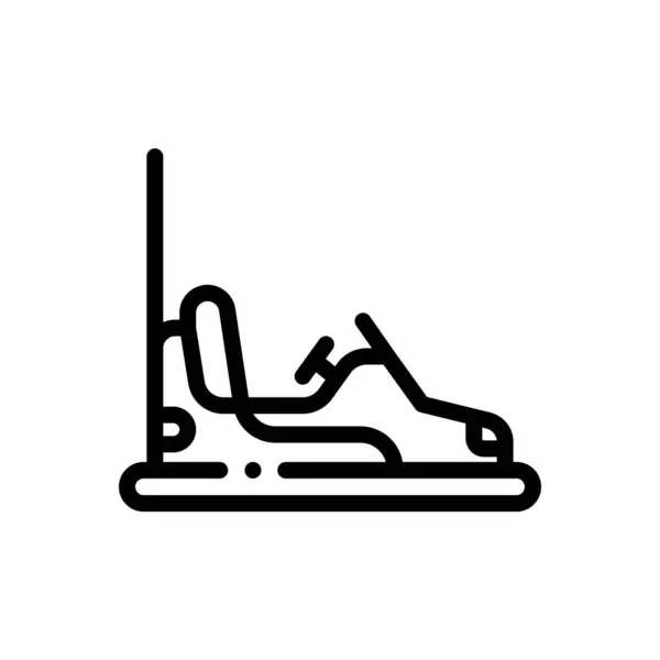 Lunapark ikonu. Beyaz Arkaplanda İnce Doğrusal Tasarım