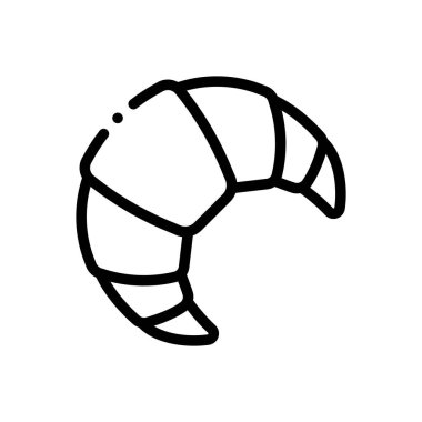 Pişmiş ikon. Beyaz Arkaplanda İnce Doğrusal Tasarım