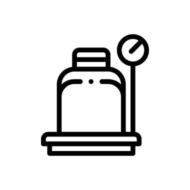 Yük ikonu. Beyaz Arkaplanda İnce Doğrusal Tasarım