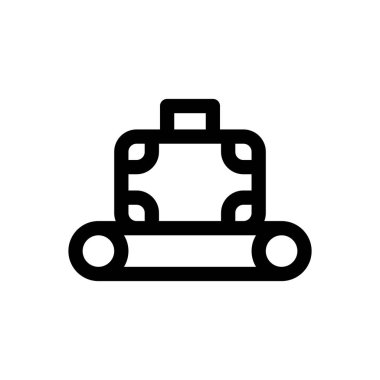 Yük ikonu. Beyaz Arkaplanda İnce Doğrusal Tasarım