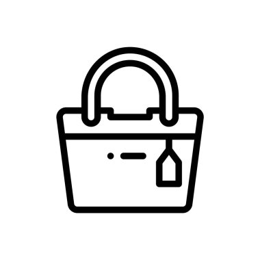 torba simgesi. Beyaz Arkaplanda İnce Doğrusal Tasarım