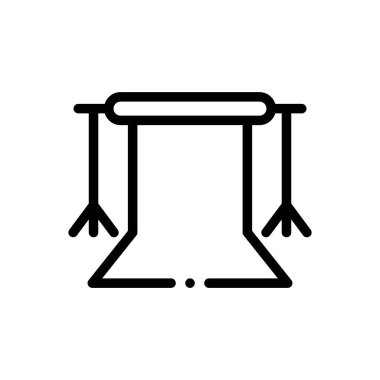 arkaplan simgesi. Beyaz Arkaplanda İnce Doğrusal Tasarım