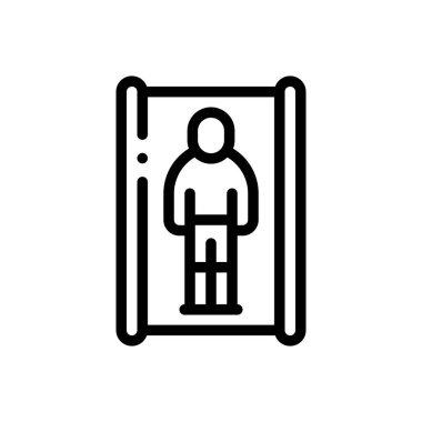 backboard simgesi. Beyaz Arkaplanda İnce Doğrusal Tasarım