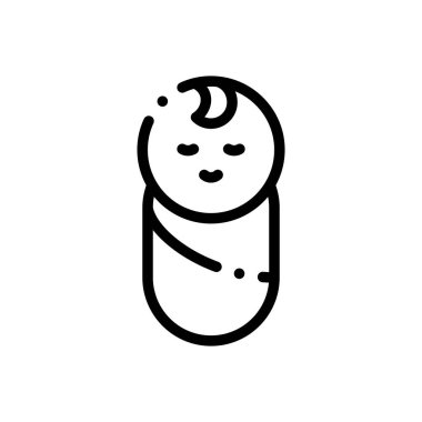 bebek ikonu. Beyaz Arkaplanda İnce Doğrusal Tasarım