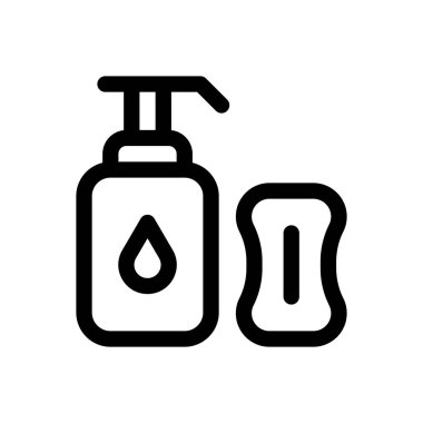 bebek ikonu. Beyaz Arkaplanda İnce Doğrusal Tasarım