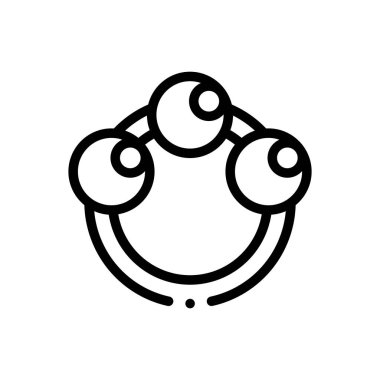 Bebek oyuncağı ikonu. Beyaz Arkaplanda İnce Doğrusal Tasarım