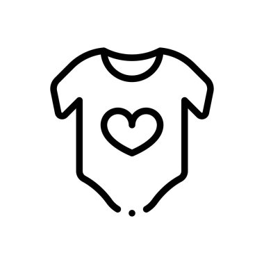 bebek vücut ikonu. Beyaz Arkaplanda İnce Doğrusal Tasarım