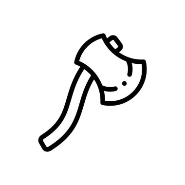 Balta simgesi. Beyaz Arkaplanda İnce Doğrusal Tasarım