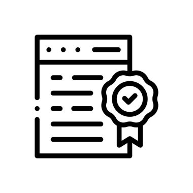 Ödül ikonu. Beyaz Arkaplanda İnce Doğrusal Tasarım