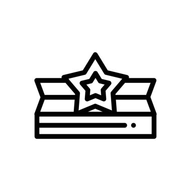 Ödül ikonu. Beyaz Arkaplanda İnce Doğrusal Tasarım