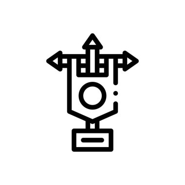 Ödül ikonu. Beyaz Arkaplanda İnce Doğrusal Tasarım