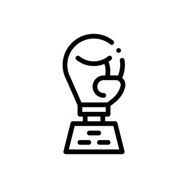 Ödül ikonu. Beyaz Arkaplanda İnce Doğrusal Tasarım