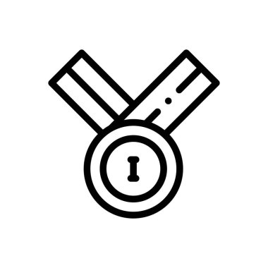 Ödül ikonu. Beyaz Arkaplanda İnce Doğrusal Tasarım