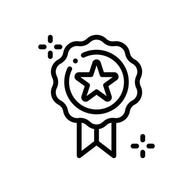 Ödül ikonu. Beyaz Arkaplanda İnce Doğrusal Tasarım