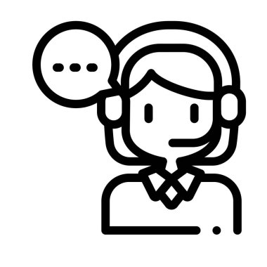 Avatar simgesi. Beyaz Arkaplanda İnce Doğrusal Tasarım