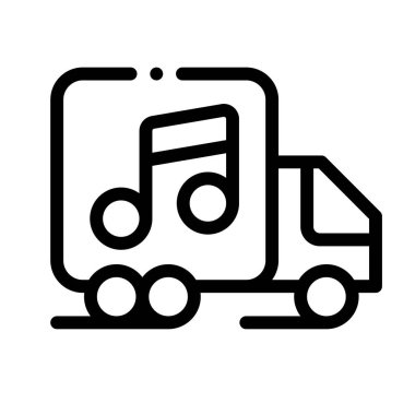 otomobil simgesi. Beyaz Arkaplanda İnce Doğrusal Tasarım