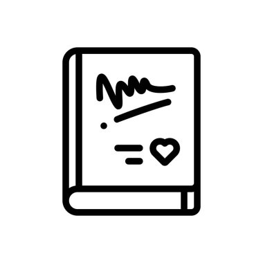 İmza ikonu. Beyaz Arkaplanda İnce Doğrusal Tasarım