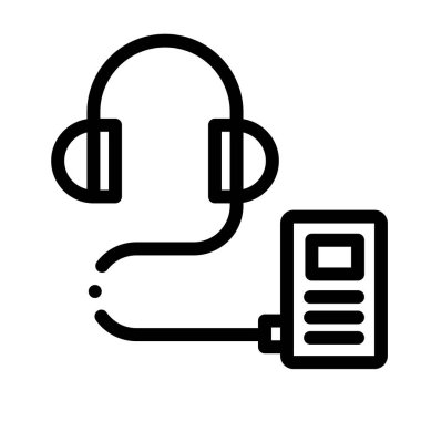 ses simgesi. Beyaz Arkaplanda İnce Doğrusal Tasarım