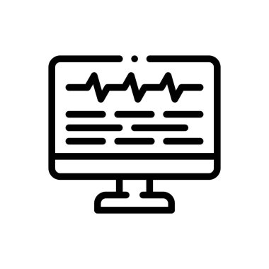 ses simgesi. Beyaz Arkaplanda İnce Doğrusal Tasarım