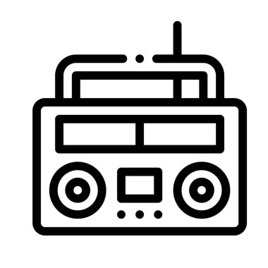 ses simgesi. Beyaz Arkaplanda İnce Doğrusal Tasarım