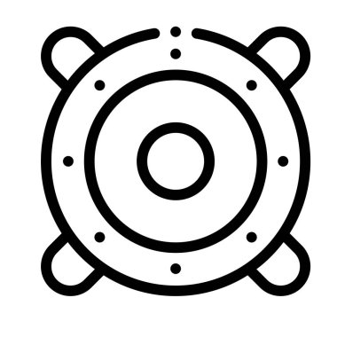 ses simgesi. Beyaz Arkaplanda İnce Doğrusal Tasarım