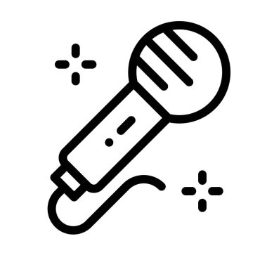 ses simgesi. Beyaz Arkaplanda İnce Doğrusal Tasarım