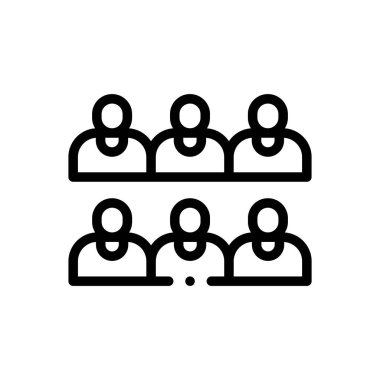 İzleyici simgesi. Beyaz Arkaplanda İnce Doğrusal Tasarım