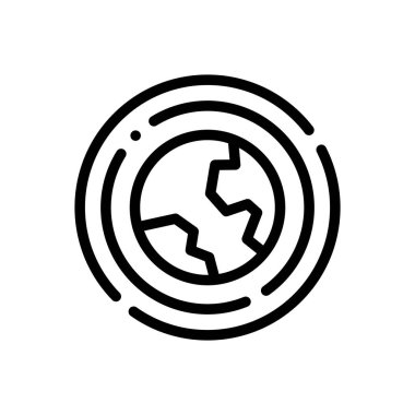 Atmosfer simgesi. Beyaz Arkaplanda İnce Doğrusal Tasarım