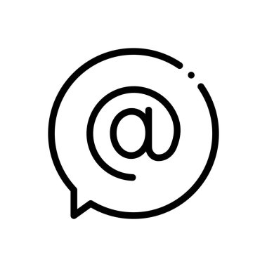 İkonda. Beyaz Arkaplanda İnce Doğrusal Tasarım