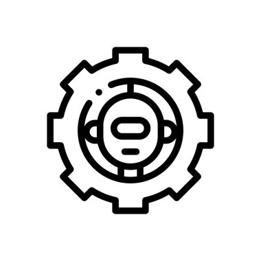 Montaj ikonu. Beyaz Arkaplanda İnce Doğrusal Tasarım