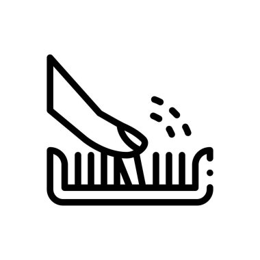 Bay Simge olarak. Beyaz Arkaplanda İnce Doğrusal Tasarım