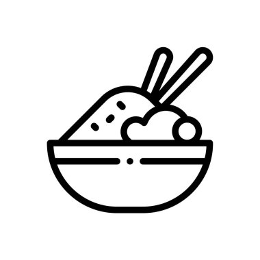 Asya ikonu. Beyaz Arkaplanda İnce Doğrusal Tasarım