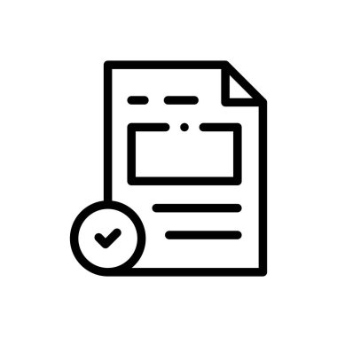 makale simgesi. Beyaz Arkaplanda İnce Doğrusal Tasarım