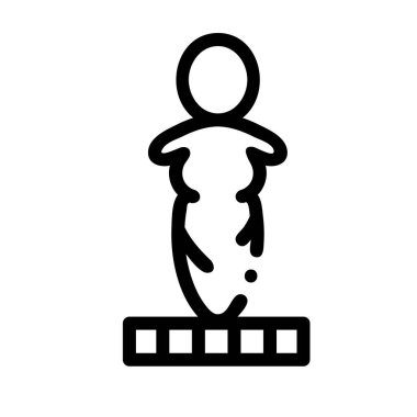 Sanat simgesi. Beyaz Arkaplanda İnce Doğrusal Tasarım