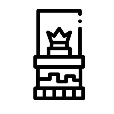 Sanat simgesi. Beyaz Arkaplanda İnce Doğrusal Tasarım