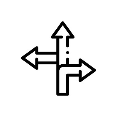 Ok simgesi. Beyaz Arkaplanda İnce Doğrusal Tasarım