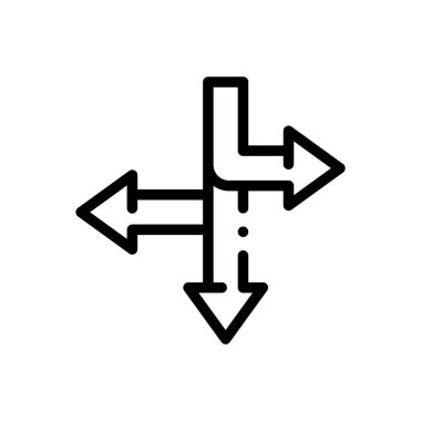 Ok simgesi. Beyaz Arkaplanda İnce Doğrusal Tasarım