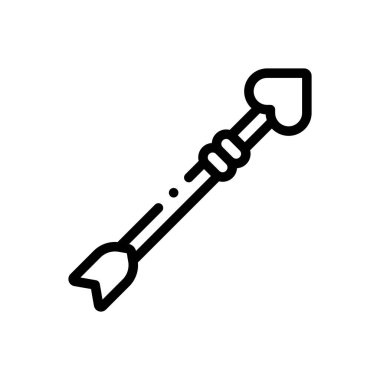 Ok simgesi. Beyaz Arkaplanda İnce Doğrusal Tasarım