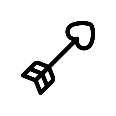 Ok simgesi. Beyaz Arkaplanda İnce Doğrusal Tasarım