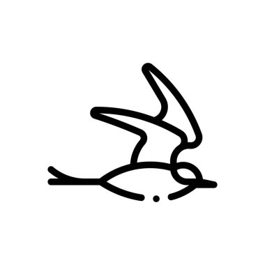 Kuzey Kutbu deniz kabuğu simgesi. Beyaz Arkaplanda İnce Doğrusal Tasarım