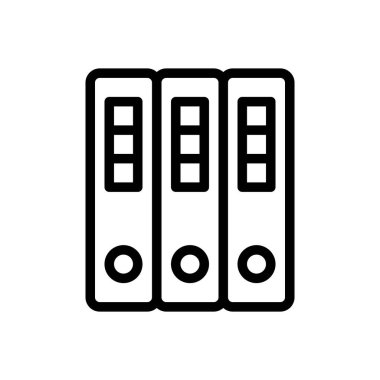 arşiv simgesi. Beyaz Arkaplanda İnce Doğrusal Tasarım