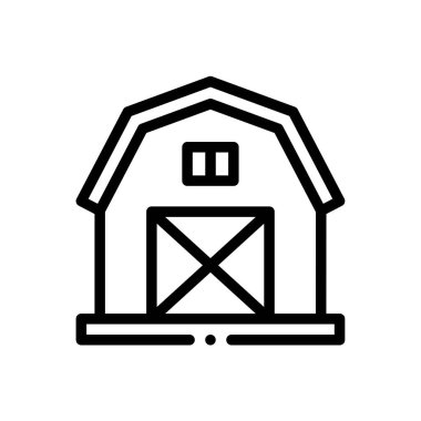 Mimari ve şehir simgesi. Beyaz Arkaplanda İnce Doğrusal Tasarım